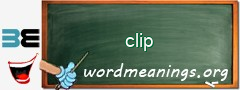 WordMeaning blackboard for clip